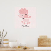 Cartoon French Poodle Children's Wall Art Poster (Küche)