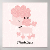 Cartoon French Poodle Children's Wall Art Poster (Vorne)