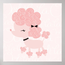 Cartoon French Poodle Children's Wall Art Poster