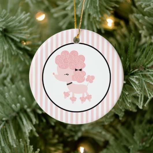 Cartoon French Poodle Custom Ornaments Keramikornament (Baum)
