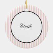 Cartoon French Poodle Custom Ornaments Keramikornament (Hinten)