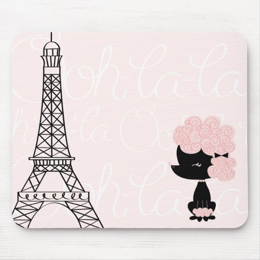 Cartoon French Poodle Mousepad (Vorne)