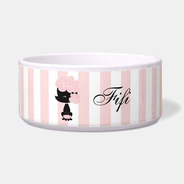 Cartoon French Poodle Napf (Vorderseite)