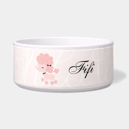 Cartoon French Poodle Napf