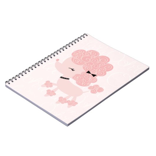 Cartoon French Poodle Notizblock (Linke Seite)