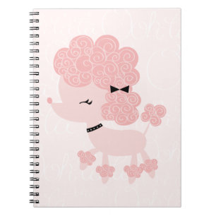 Cartoon French Poodle Notizblock