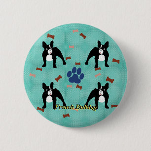 Cartoon Frenchie Button