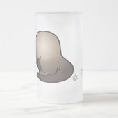 Cartoon-Frettchen Mattglas Bierglas (Mittel)