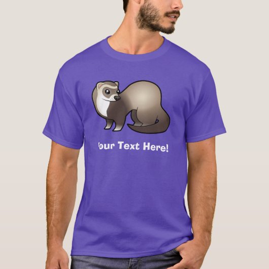 Cartoon-Frettchen T-Shirt (Vorderseite)