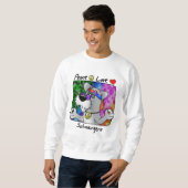 Cartoon-FriedensLiebeSchnauzer Sweatshirt (Vorne ganz)