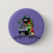 Cartoon frisierte Auto Button (Vorderseite)