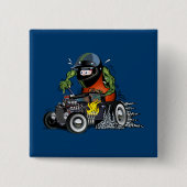Cartoon frisierte Auto Button (Vorderseite)