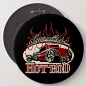 Cartoon frisierte Auto Button (Vorne & Hinten)