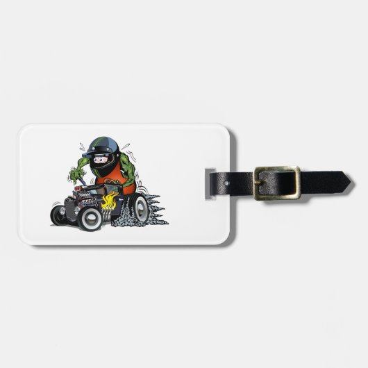 Cartoon frisierte Auto Gepäckanhänger (Vorderseite horizontal)