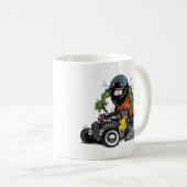 Cartoon frisierte Auto Kaffeetasse (VorderseiteRechts)