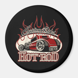 Cartoon frisierte Auto Magnet