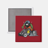 Cartoon frisierte Auto Magnet (Vorderseite/Rückseite)