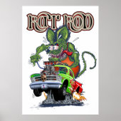 Cartoon frisierte Auto Poster (Vorne)