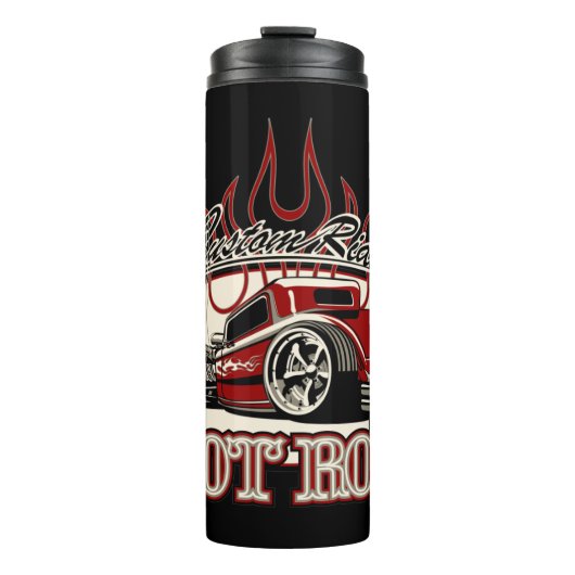 Cartoon frisierte Auto Thermosbecher (Vorderseite)