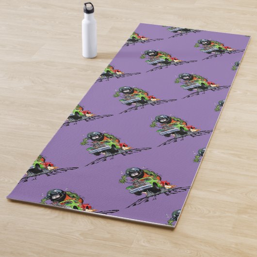 Cartoon frisierte Auto Yogamatte (Beispiel)