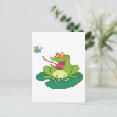 Cartoon Frog Fliegen Postkarte (Stehend Vorderseite)