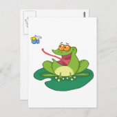 Cartoon Frog Fliegen Postkarte (Vorne/Hinten)