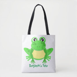 Cartoon Frog Green Niedlich Tasche