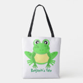 Cartoon Frog Green Niedlich Tasche (Rückseite)