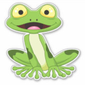 Cartoon Frog, kundenspezifisch geschnitten Vinyl S Aufkleber (Vorderseite)