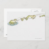 Cartoon Frog Postkarte (Vorne/Hinten)