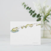 Cartoon Frog Postkarte (Stehend Vorderseite)