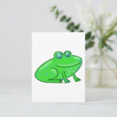 Cartoon Frog Postkarte (Stehend Vorderseite)