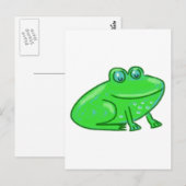 Cartoon Frog Postkarte (Vorne/Hinten)