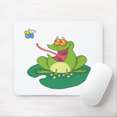 Cartoon-Frosch-anziehende Fliege Mousepad (Mit Mouse)