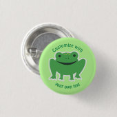 Cartoon-Frosch Button (Vorne & Hinten)