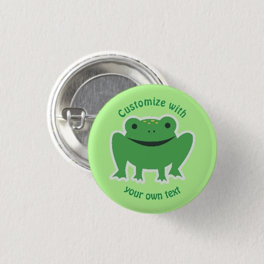 Cartoon-Frosch Button (Vorne & Hinten)