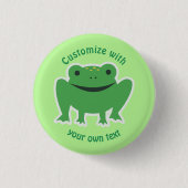 Cartoon-Frosch Button (Vorderseite)