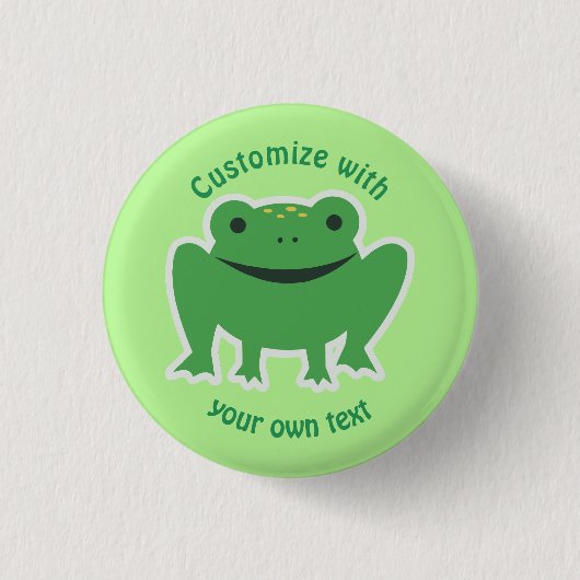 Cartoon-Frosch Button (Vorderseite)