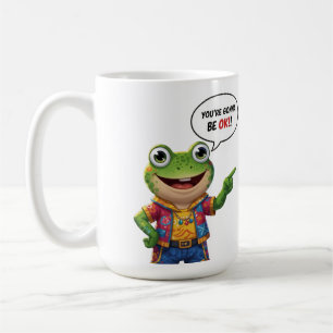 Cartoon-Frosch, dir wird's gut gehen! Kaffeetasse