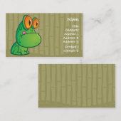 Cartoon-Frosch-Geschäft Crad Visitenkarte (Vorne/Hinten)