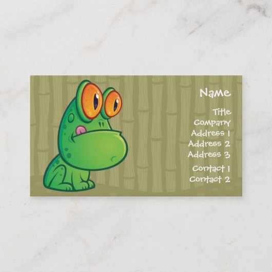 Cartoon-Frosch-Geschäft Crad Visitenkarte (Vorderseite)