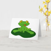 Cartoon-Frosch-Gruß-Karte Karte (Gelbe Blume)
