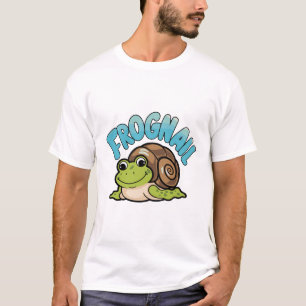 Cartoon Frosch mit Schneckengewächse - Muschel - F T-Shirt