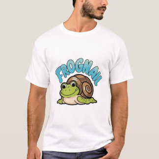 Cartoon Frosch mit Schneckengewächse - Muschel - F T-Shirt