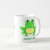 Cartoon Frosch Niedlich Green Kaffeetasse (VorderseiteRechts)