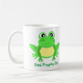 Cartoon Frosch Niedlich Green Kaffeetasse (Links)