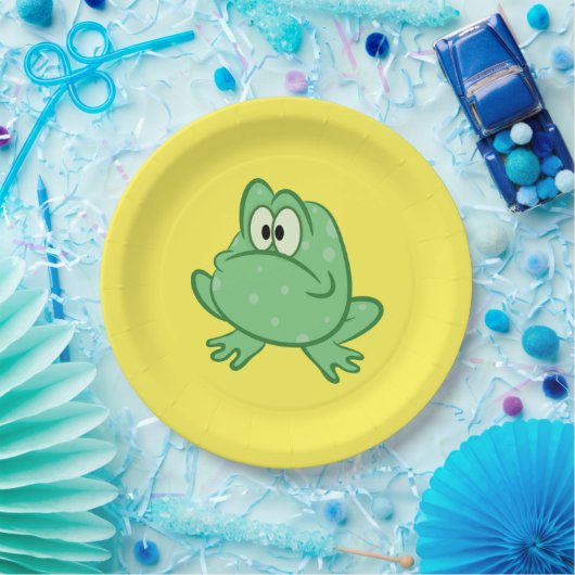 Cartoon Frosch Pappteller (Party)