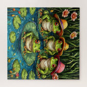 Cartoon Frosch Puzzle (Horizontal)