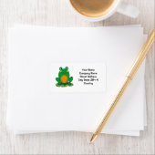 Cartoon Frosch Rücksendeadresse Adressaufkleber (Insitu)