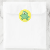 Cartoon Frosch Runder Aufkleber (Tasche)